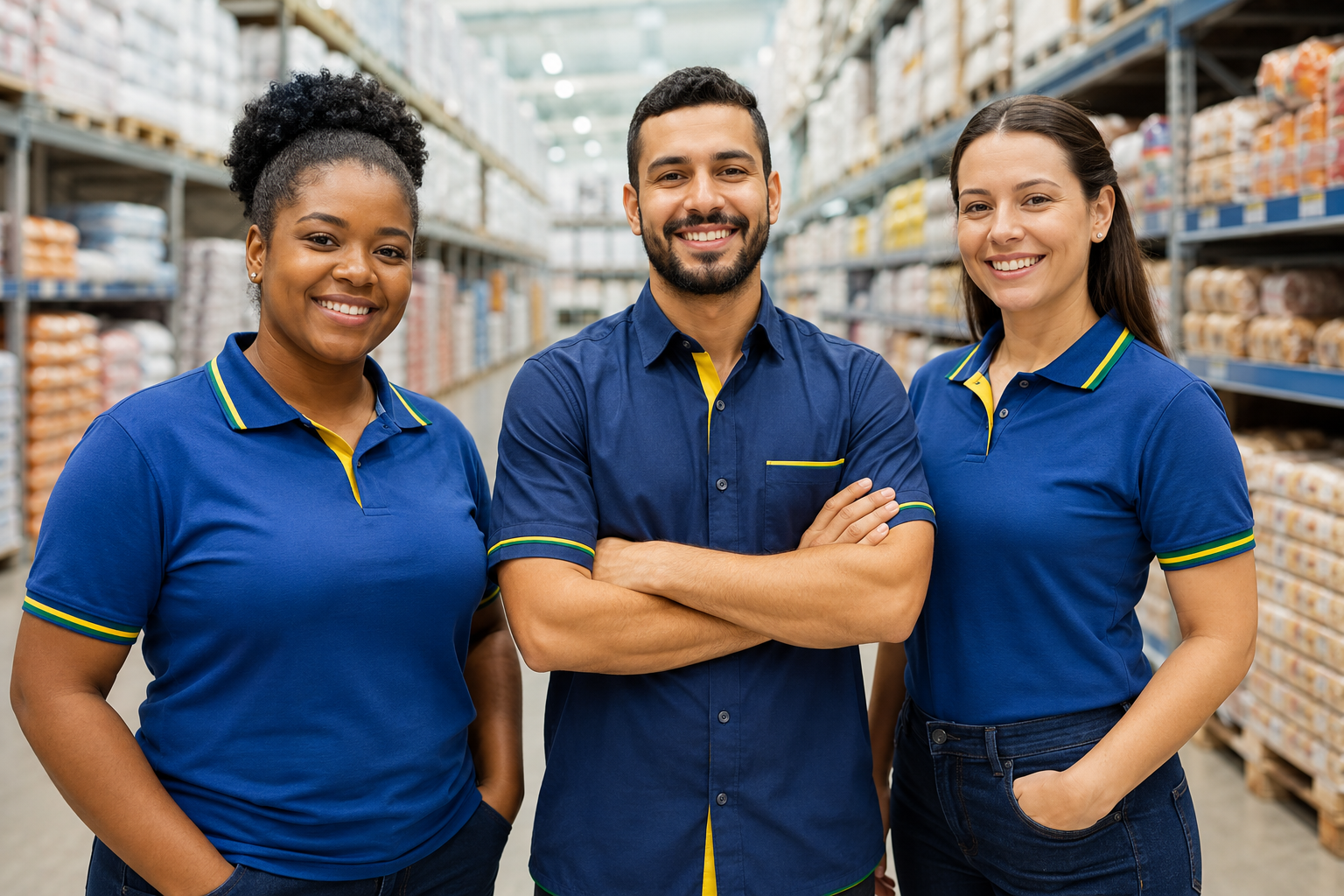 Equipe de colaboradores do Brasil Atacadista